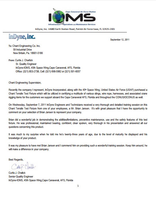 IOMS Testimonial Letter