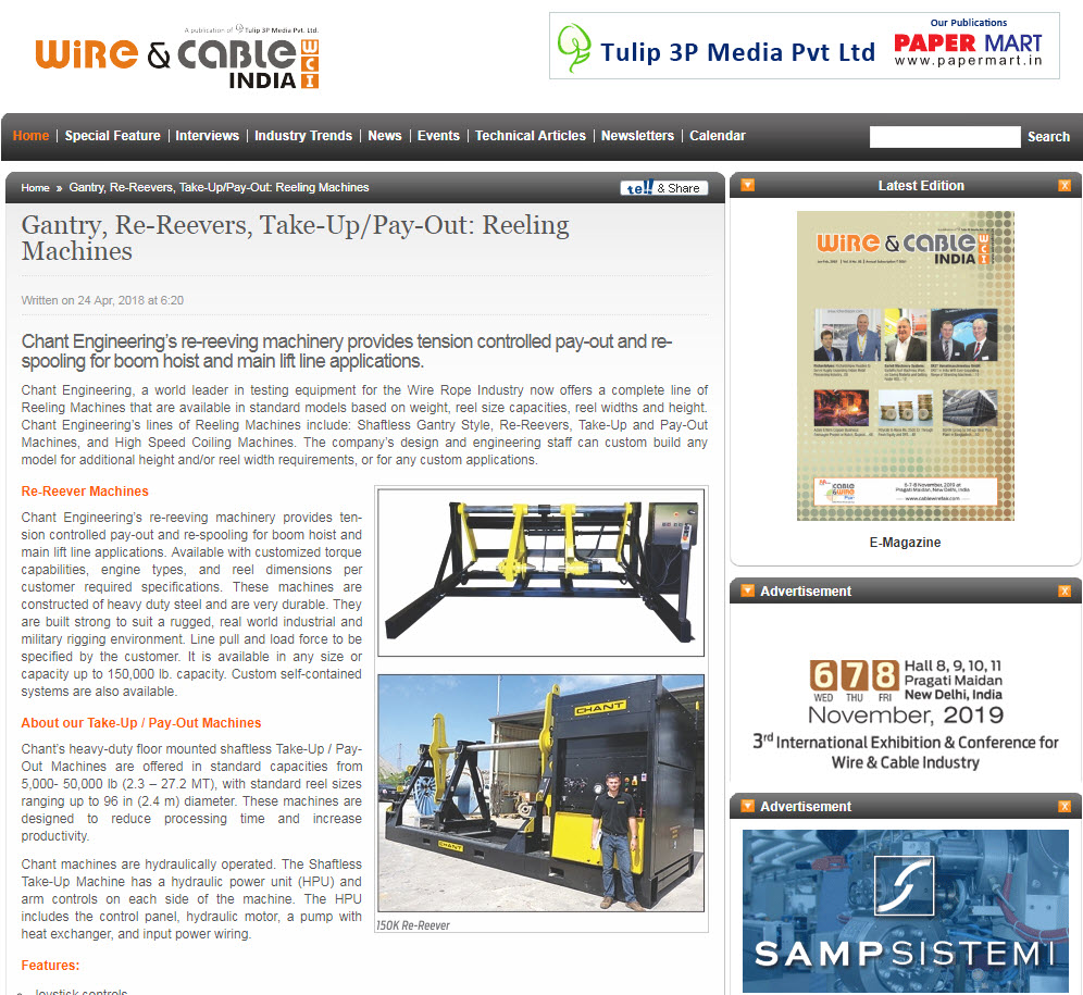Wire & Cable India Article 042418